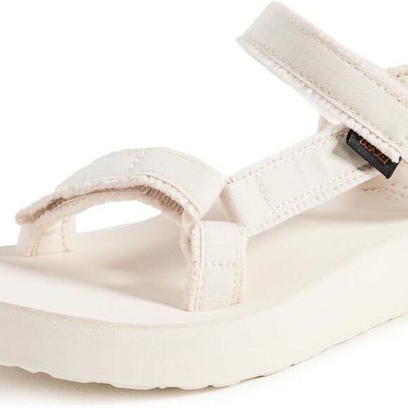 Women's Canvas Sandals Rubber Sole Adjustable Flip Flops Casual Comfort - Picture 1 of 4